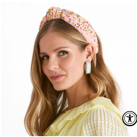 Lele Sadoughi Strawberry Birthday Cake Knotted Headband - Picture 2 of 6